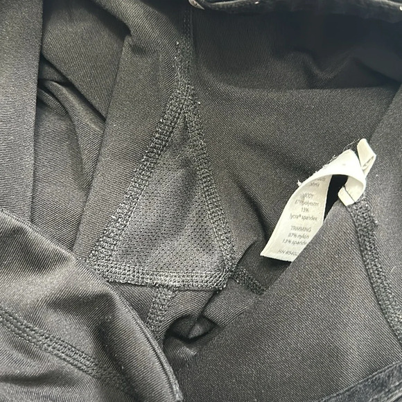 Athleta Womens Size Small Black Mesh Cropped Leggings Gym Running Activewear - Picture 6 of 9